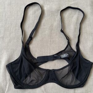 SKIMS Black Mesh Bra
